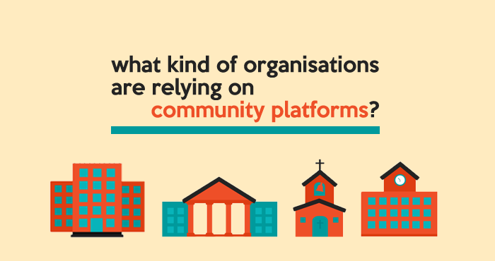 what kind of organisations are relying on community platforms